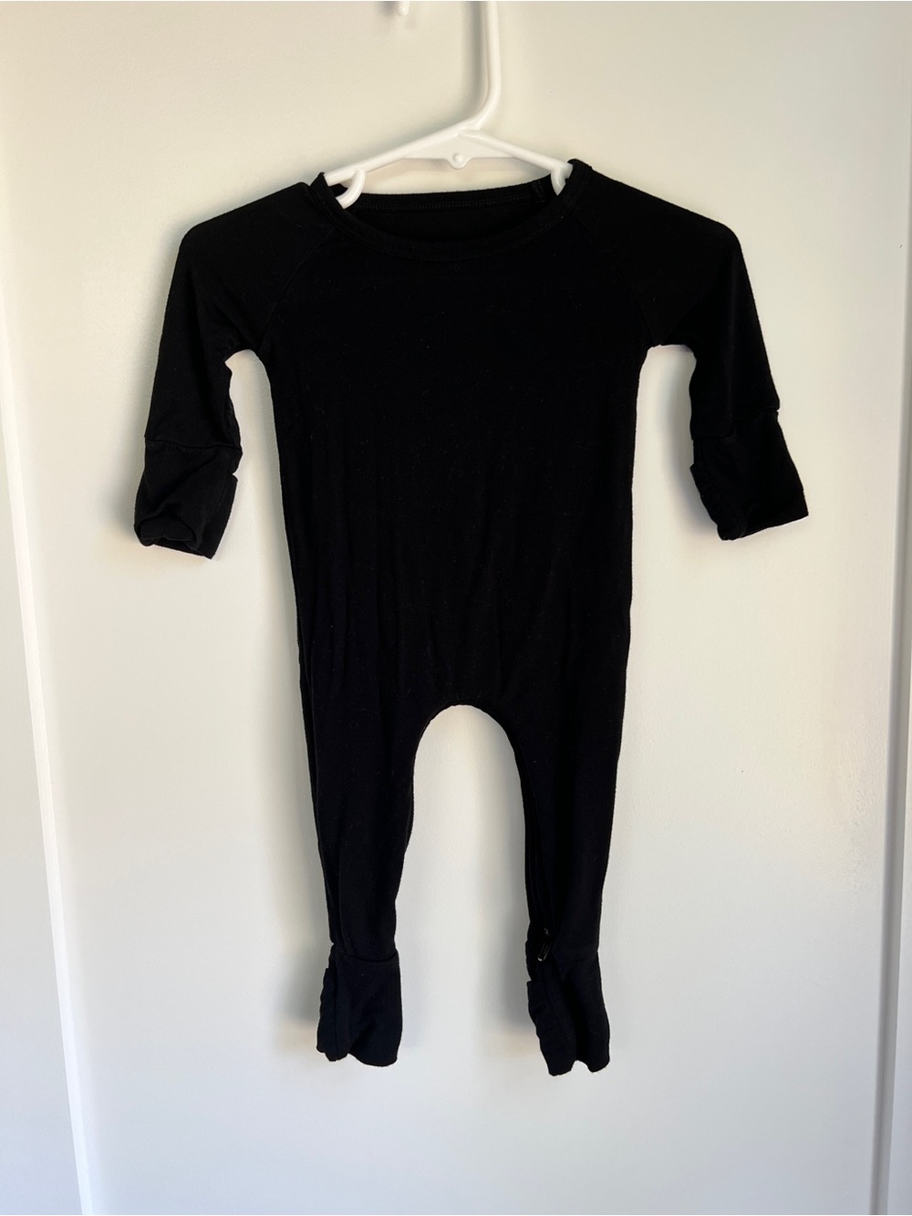 Little Sleepies Newborn Black Bamboo Convertible Zippy Sleeper